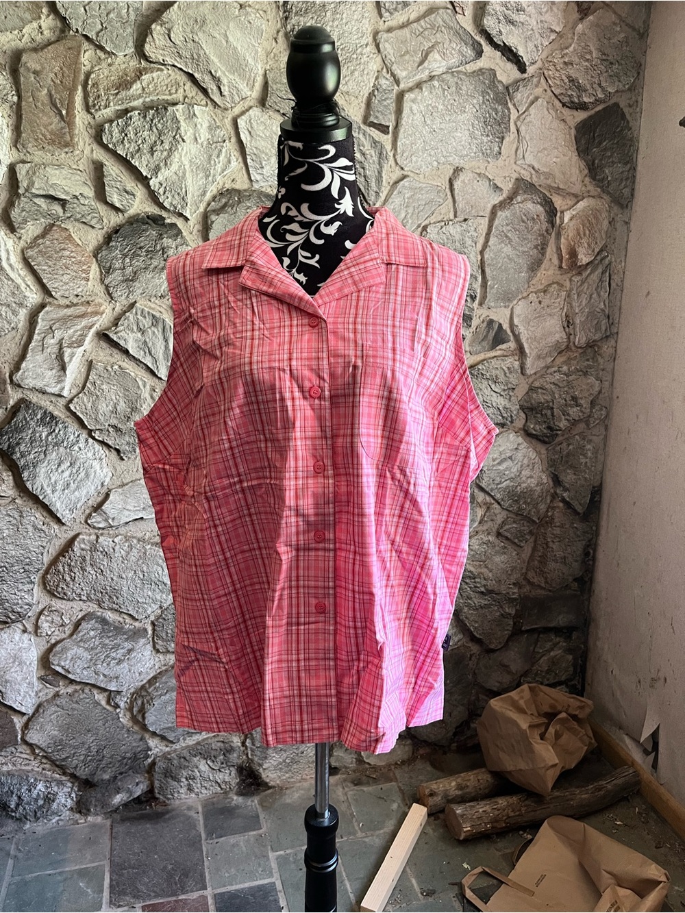 Justin Allen Xtra Pink Button Down Vest 20